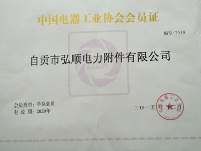 中国电器协会会员证